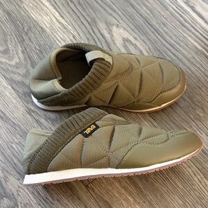 Teva Khaki Quilted Slip-On Footwear